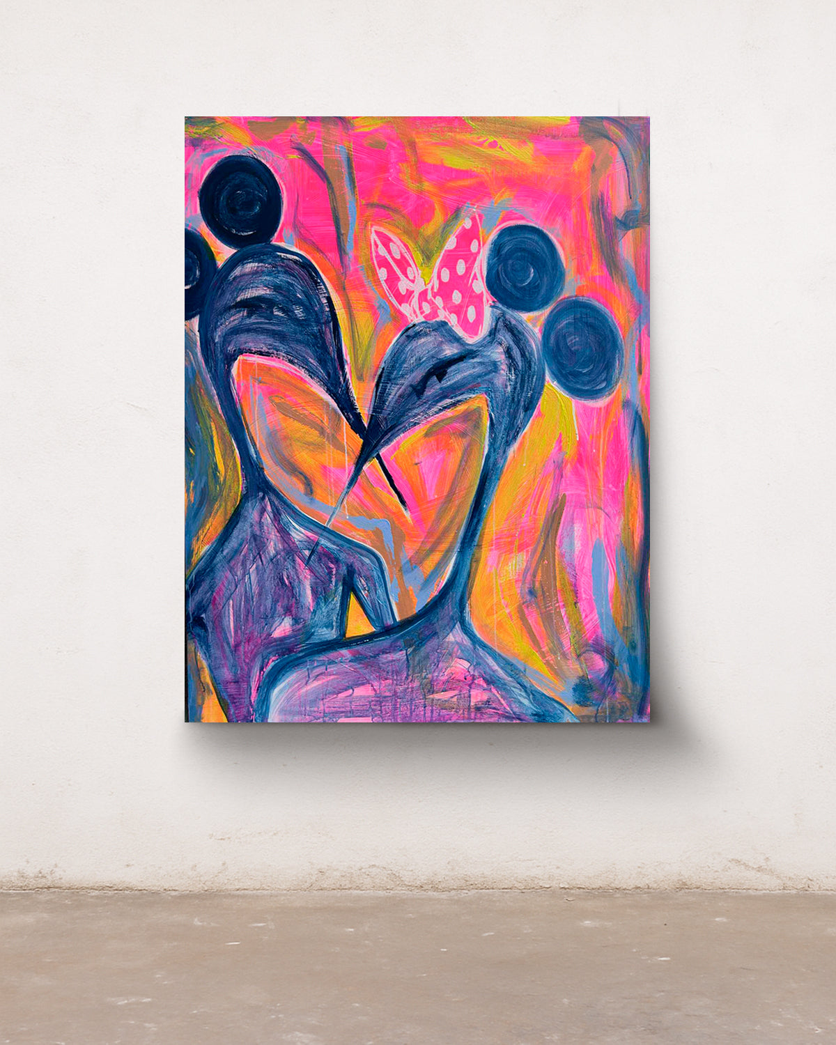 BLUE LOVE 2 - ORIGINAL WORK - 100x90cm