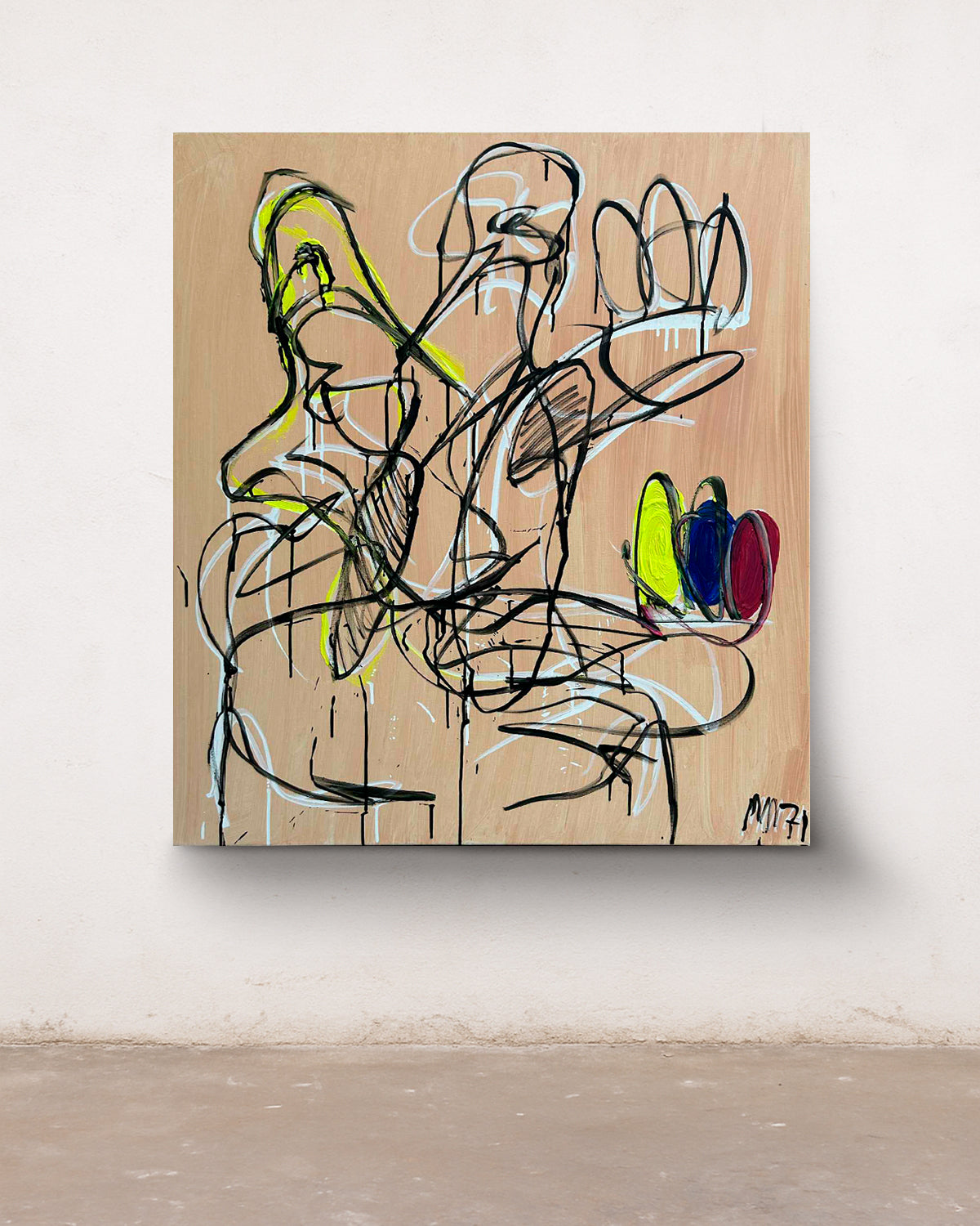CHAOS ALL - ORIGINAL WORK - 100x90cm