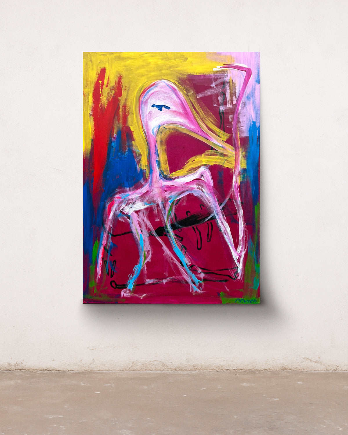 BLACK SKELETON - ORIGINAL WORK - 100x70cm