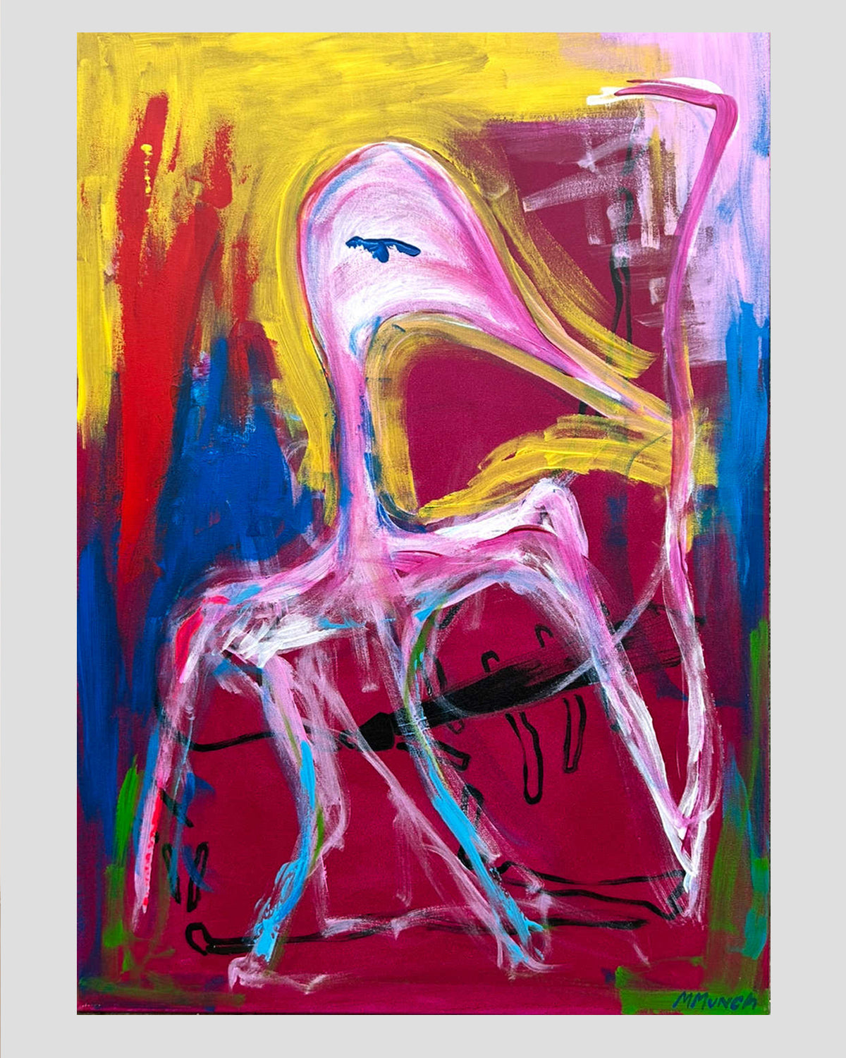 BLACK SKELETON - ORIGINAL WORK - 100x70cm