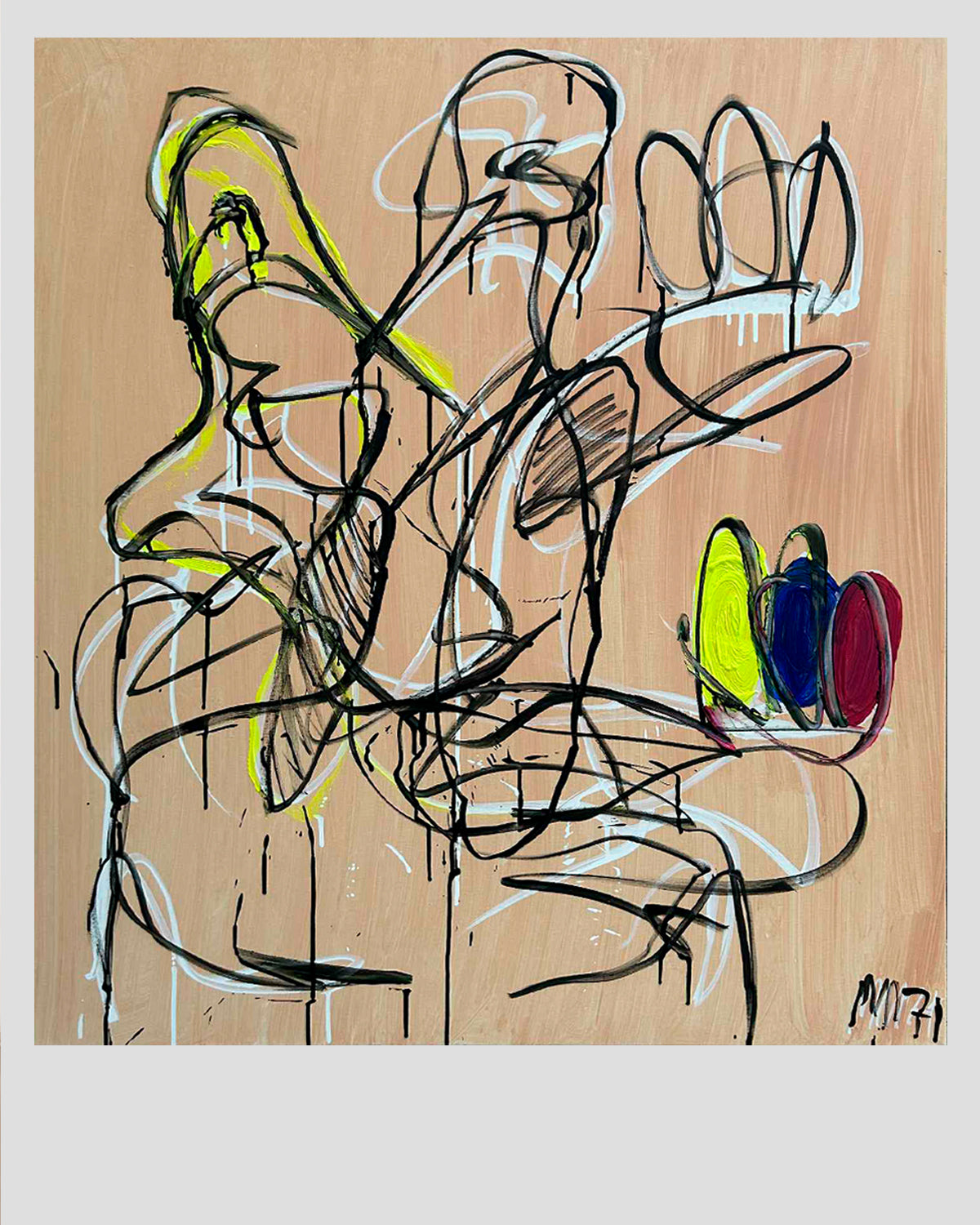 CHAOS ALL - ORIGINAL WORK - 100x90cm