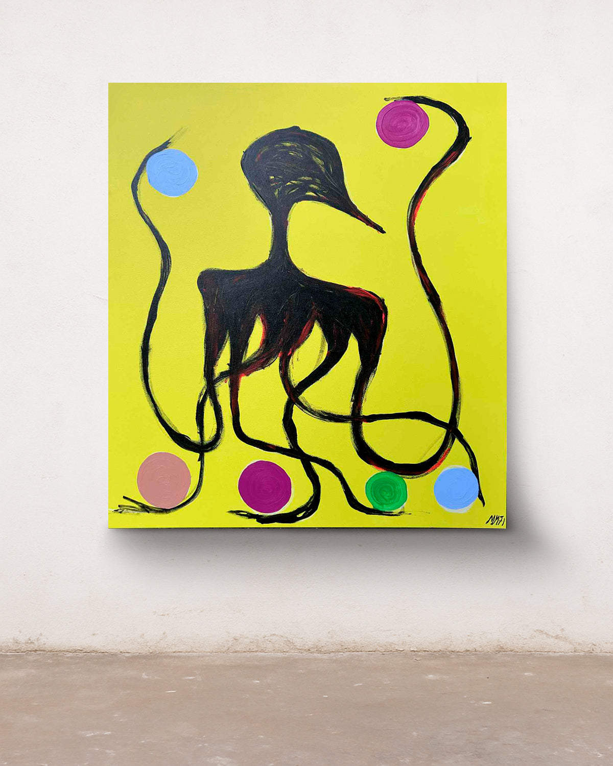 6 BALLS - ORIGINAL WORK - 100x90cm