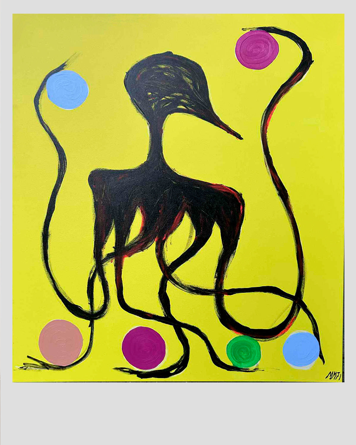 6 BALLS - ORIGINAL WORK - 100x90cm