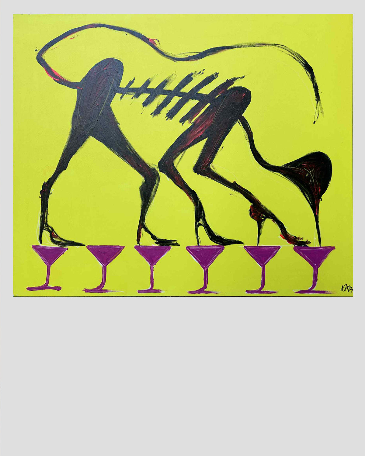 GLASSES - ORIGINAL WORK - 90x100cm