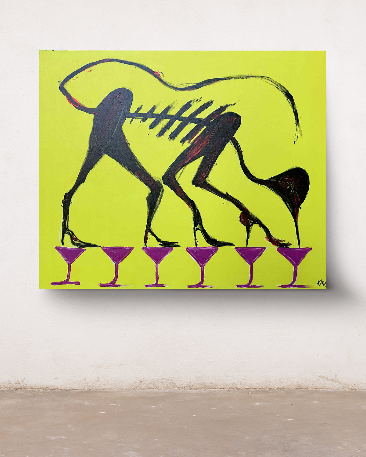 GLASSES - ORIGINAL WORK - 90x100cm