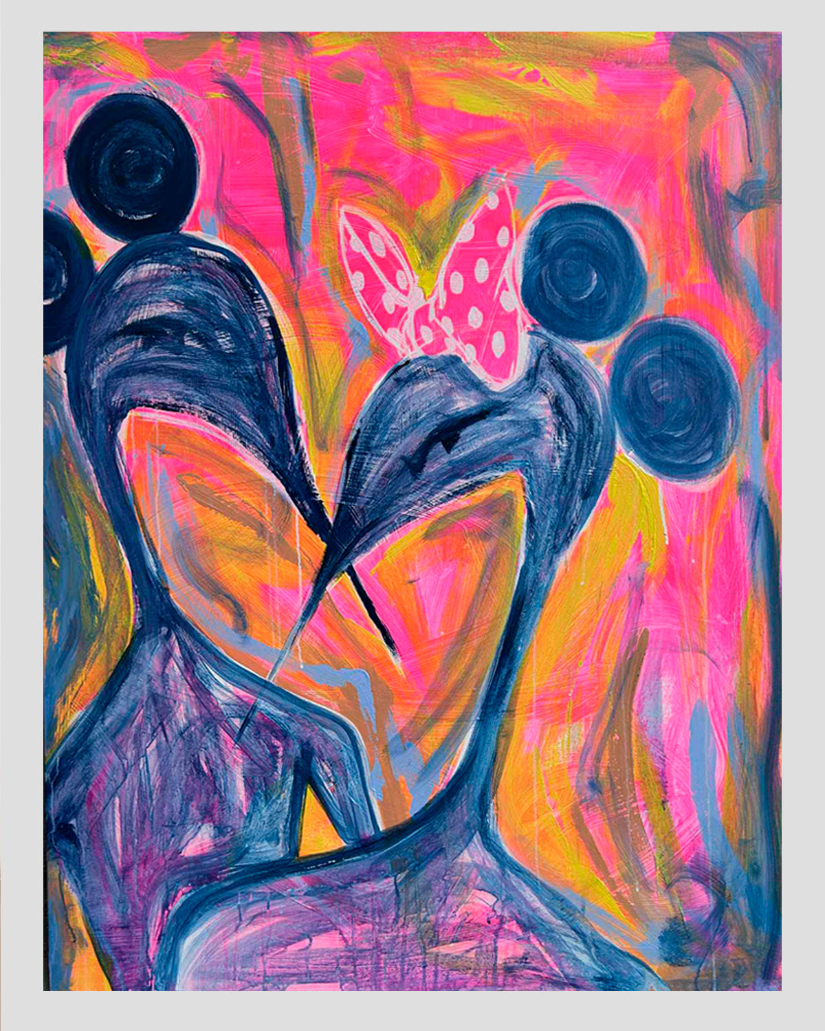 BLUE LOVE 2 - ORIGINAL WORK - 100x90cm