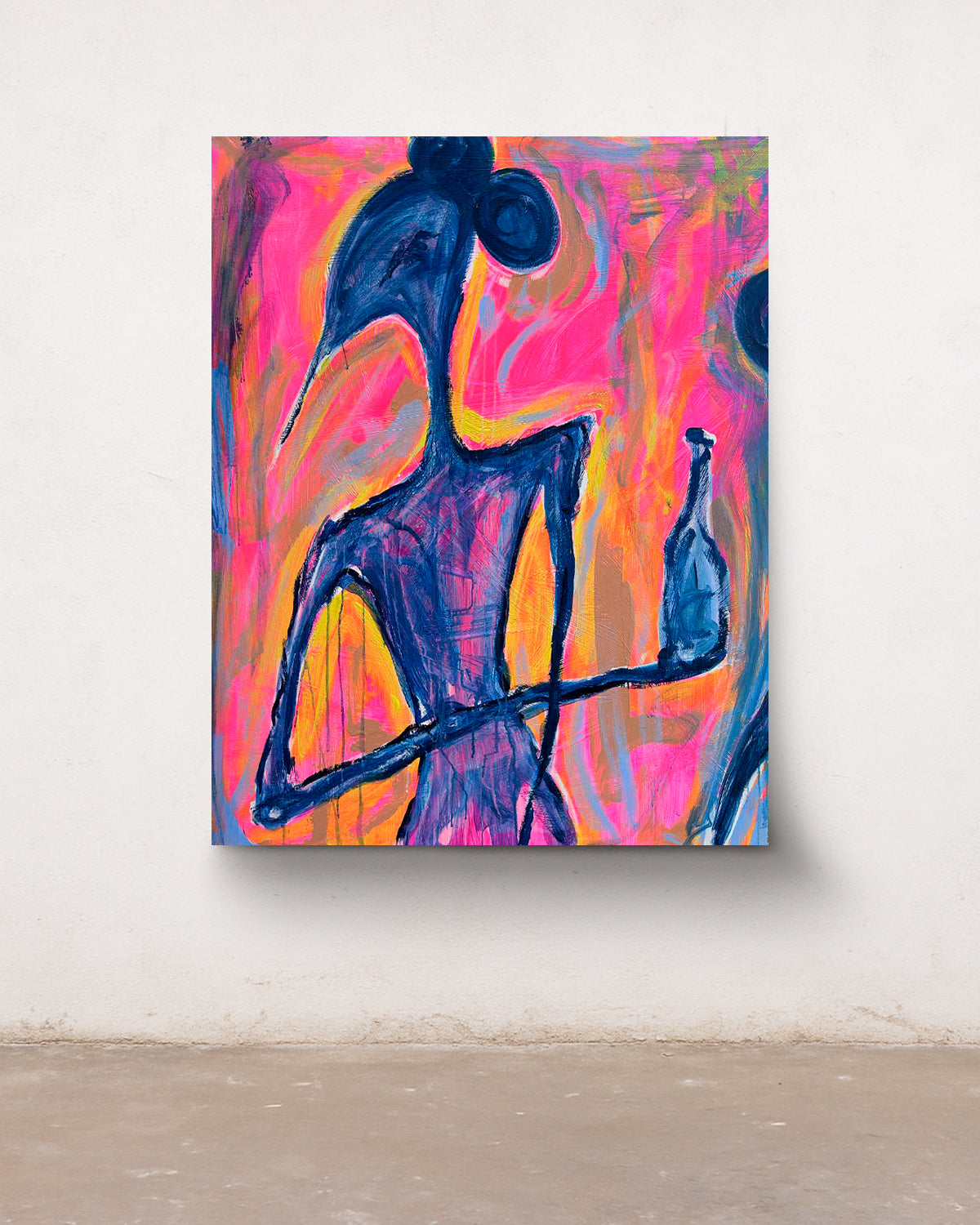 BLUE LOVE 1 - ORIGINAL WORK - 100x90cm