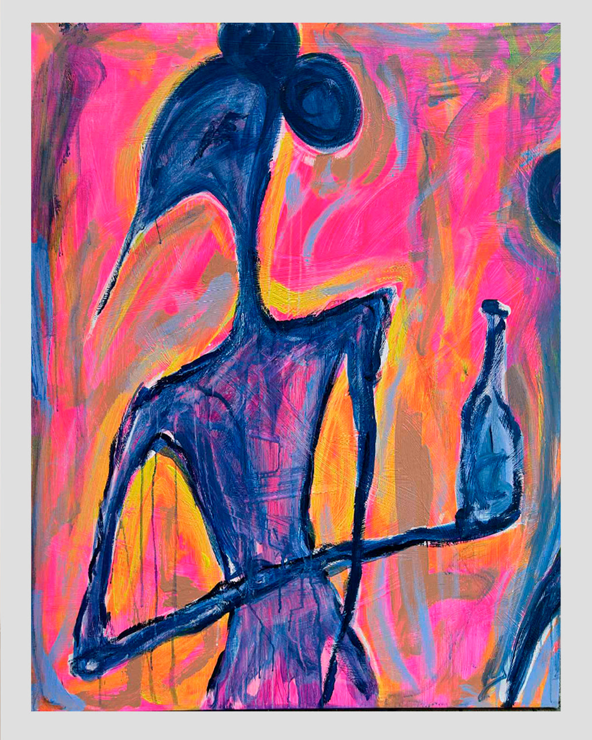 BLUE LOVE 1 - ORIGINAL WORK - 100x90cm