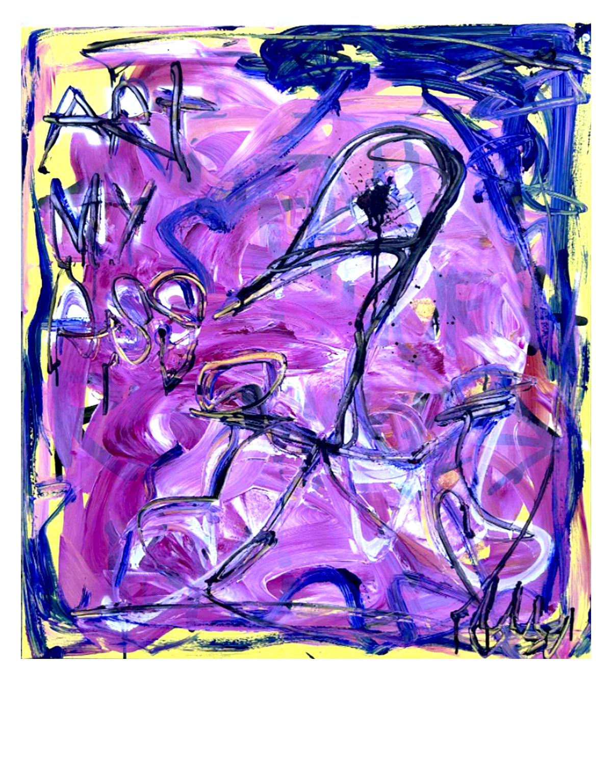 MY ASS - ORIGINAL WORK - 100x90cm