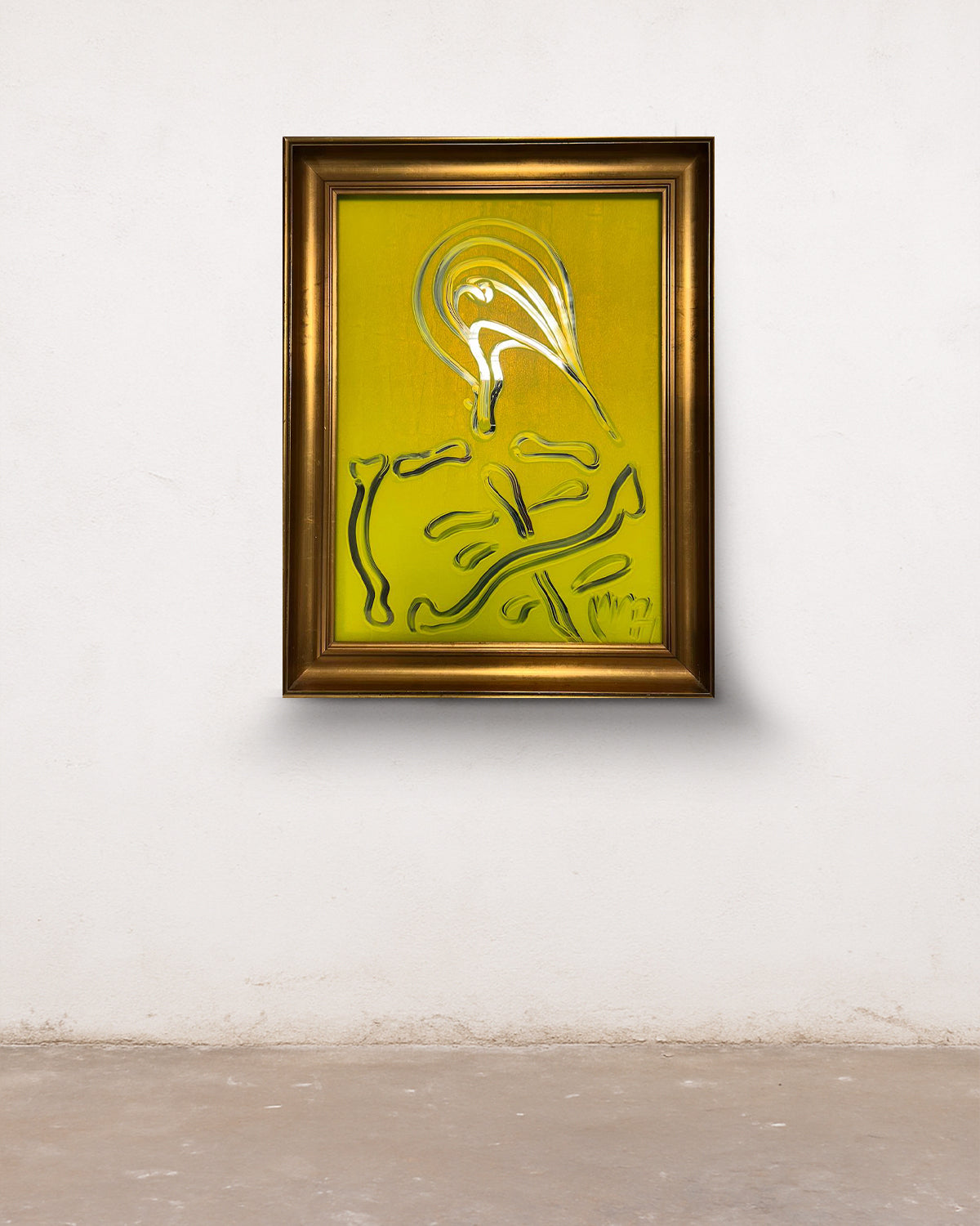 YELLOW MIRROW - ORIGINAL WORK - 55x71cm