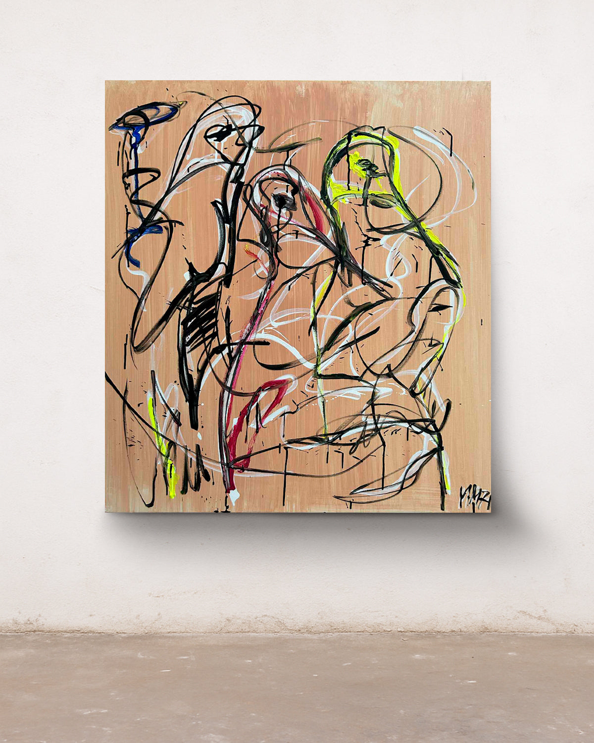 CAMEL CHAOS - ORIGINAL WORK - 100x90cm