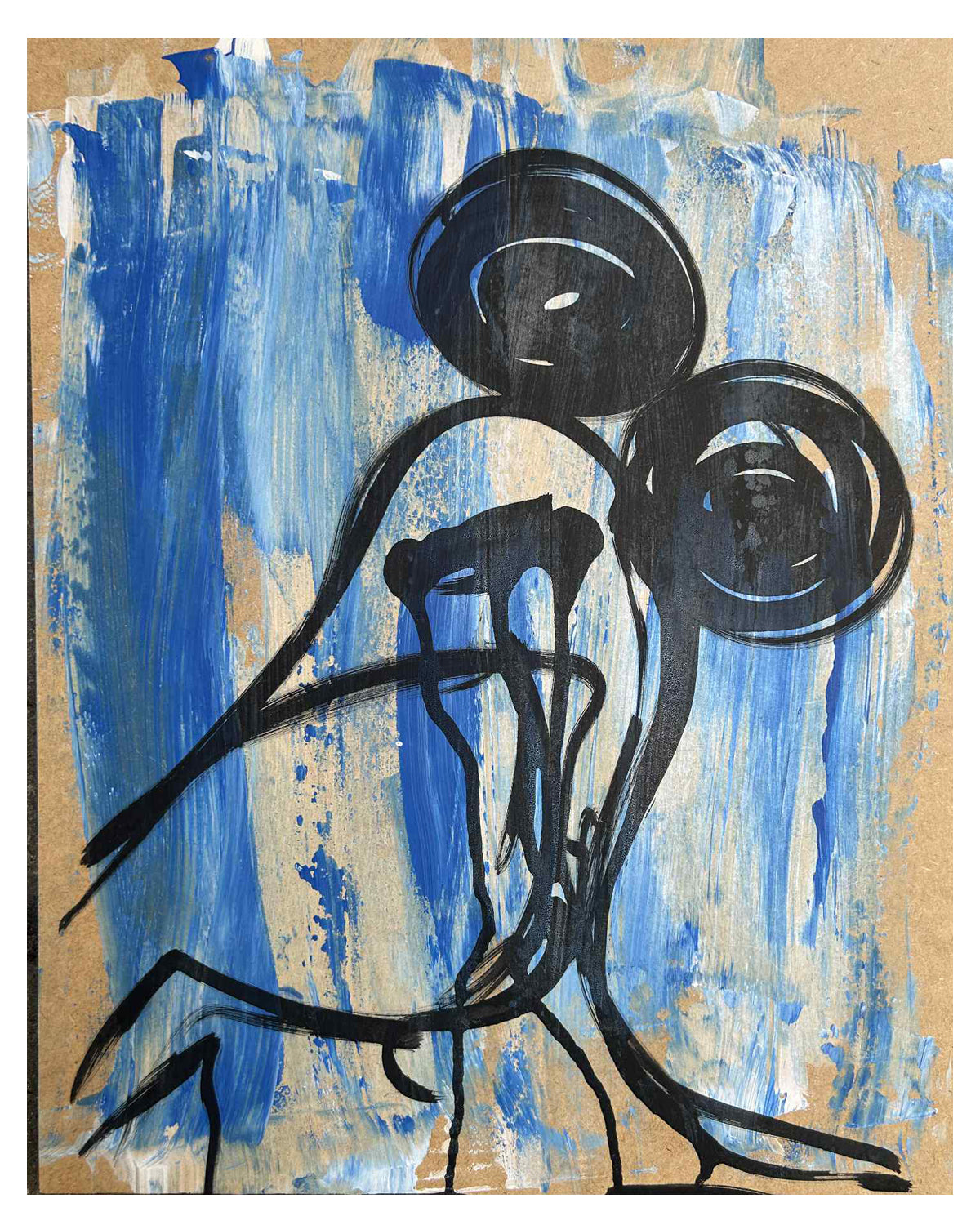 IN THE BLUE - ORIGINAL WORK - 50x40cm