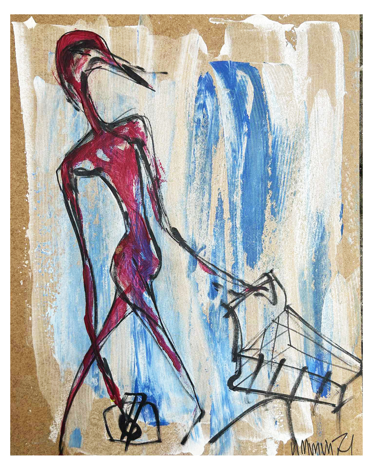 WIFE - ORIGINAL WORK - 50x40cm